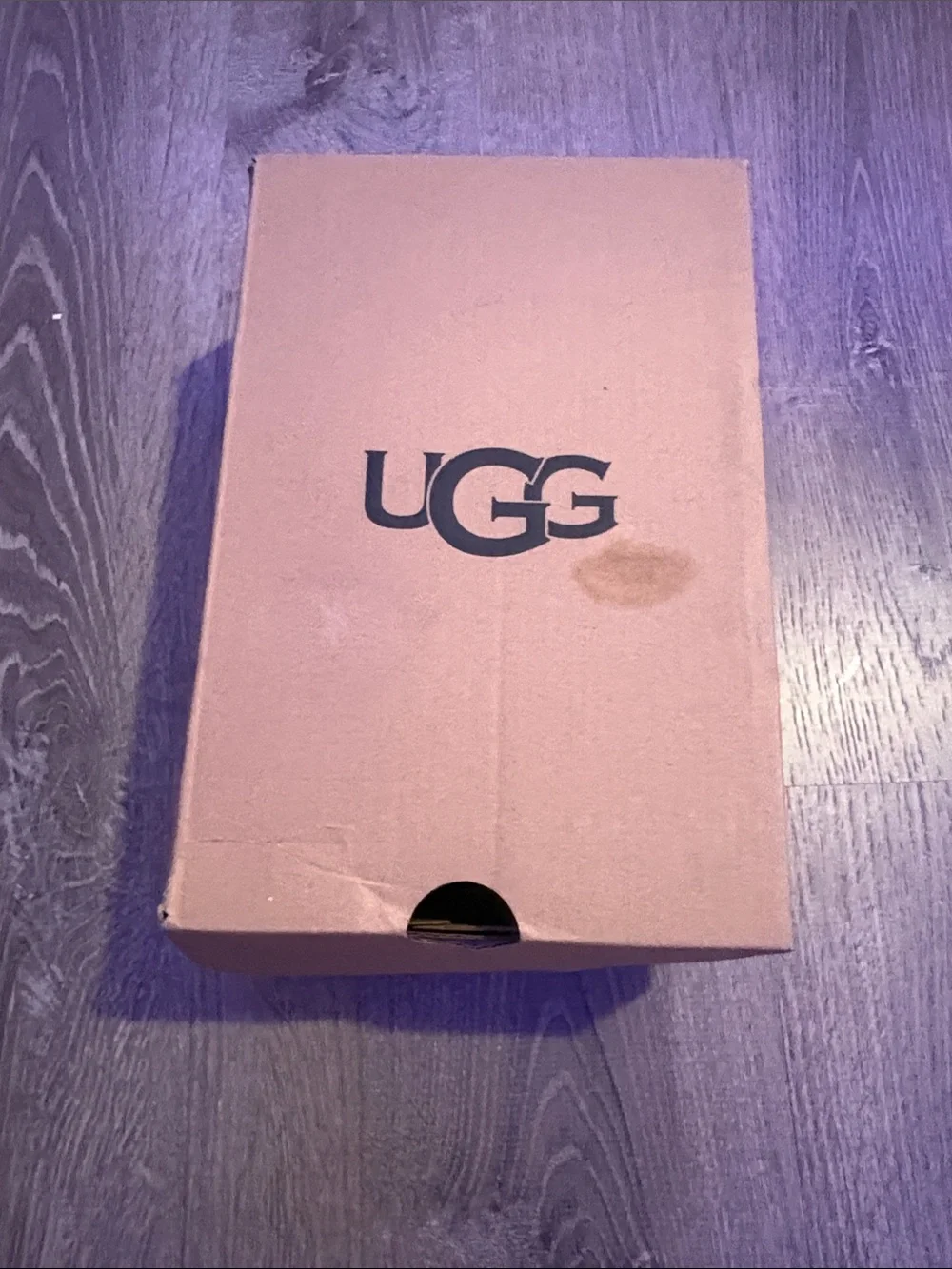 UGG Tan Shoe Box with Black Logo